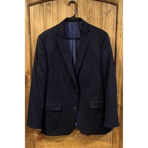 Michael Kors Pant Suit Blazer Mens 40R Navy Blue Modern Fit Two Button Style
